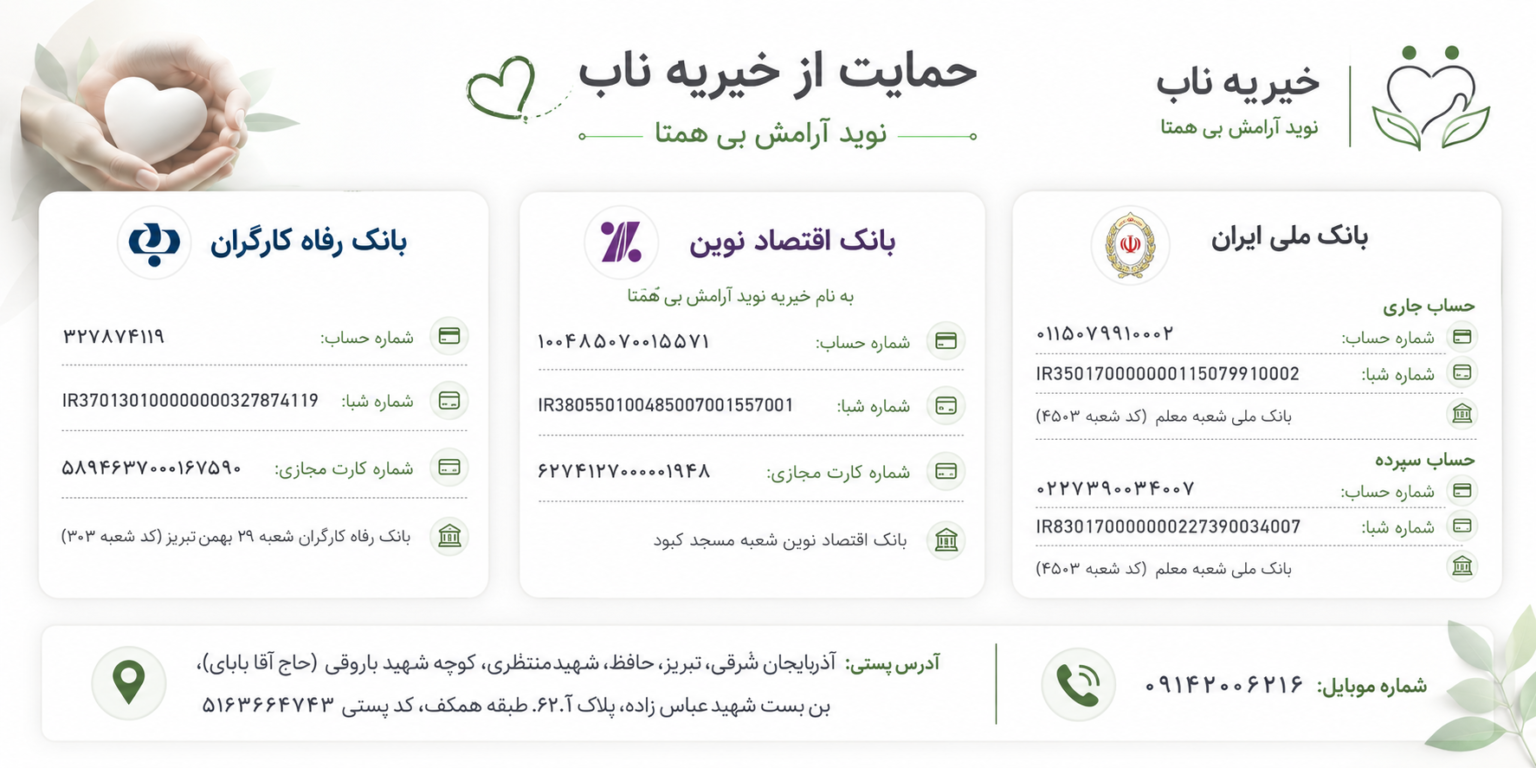شماره حساب خیریه ناب